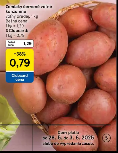 Zemiaky červené voľné konzumne
