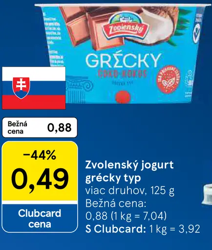 Zvolenský jogurt grécky typ