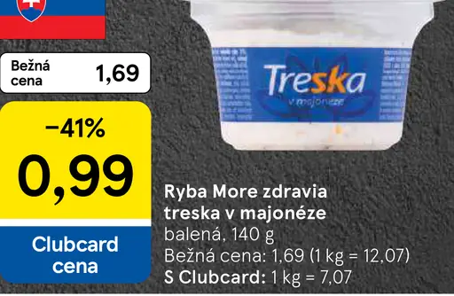 Ryba More Zdravia Treska v majonéze