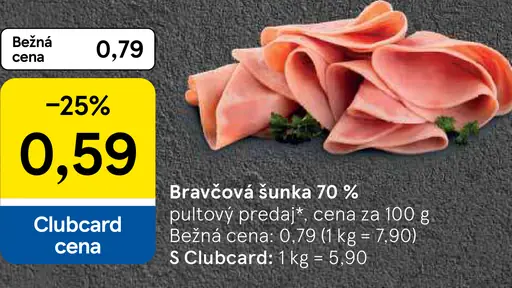 Bravčová šunka 70%