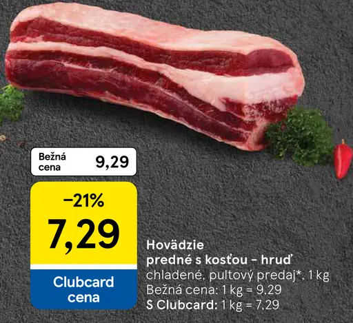 Hovädzie predné s kosťou - hrud