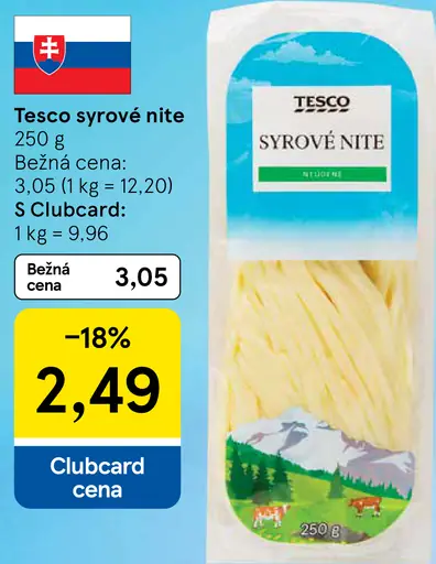 Tesco syrové nite