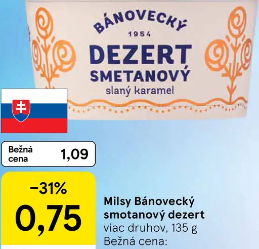 Bánovecký dezert smotanový