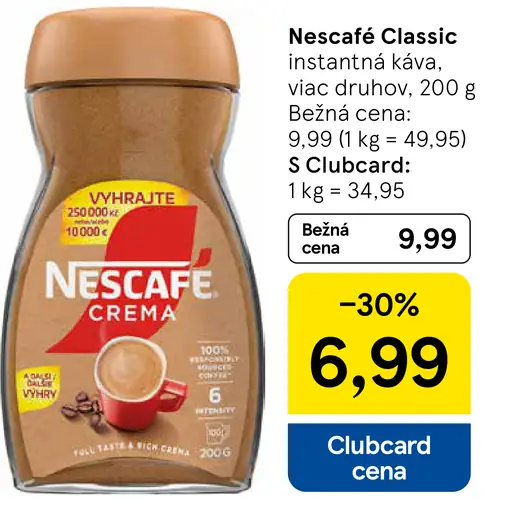 NESCAFÉ CLASSIC, instantná káva