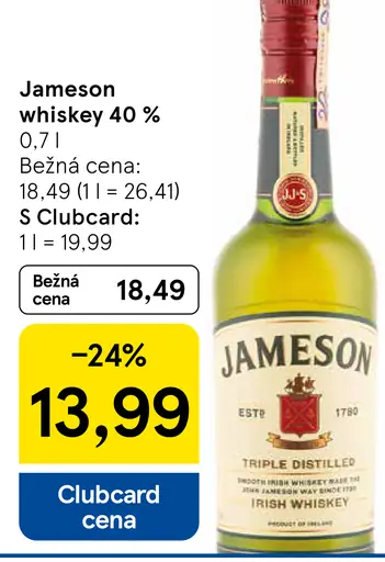 Jameson whiskey 40 %