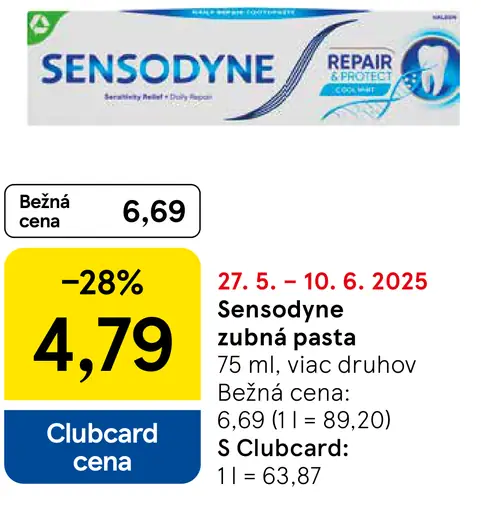 Sensodyne zubná pasta