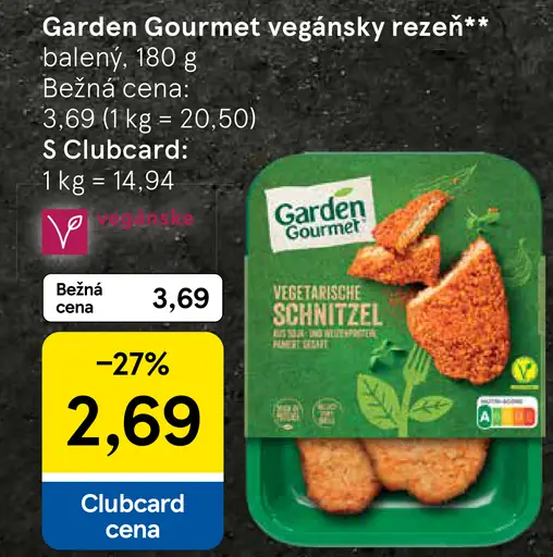 Garden Gourmet vegánsky rezeň