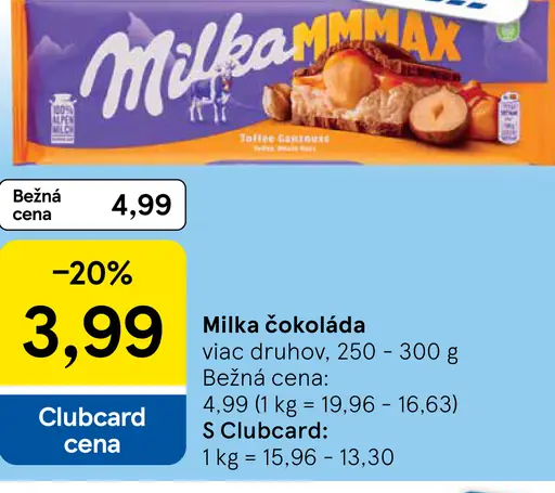 Milka Mliečna čokoláda