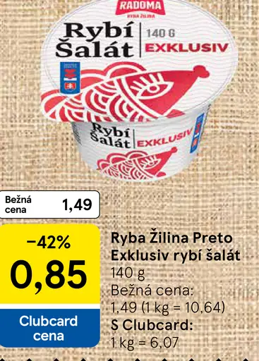 Ryba Žilina Preto Exklusiv rybí šalát