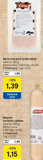 Baron kuracia šunka nárez