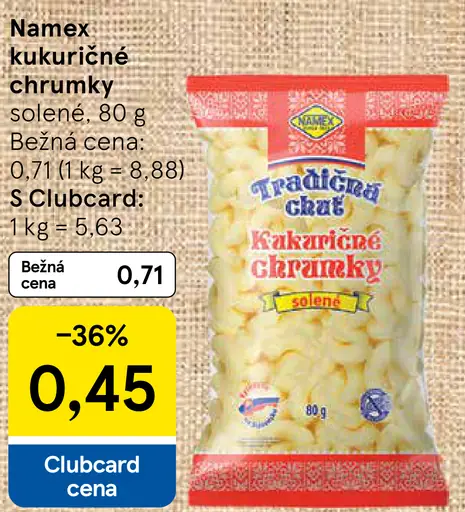 Namex Kukuričné chrumky solené