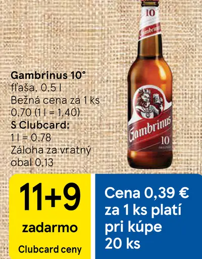 Gambrinus fľaša
