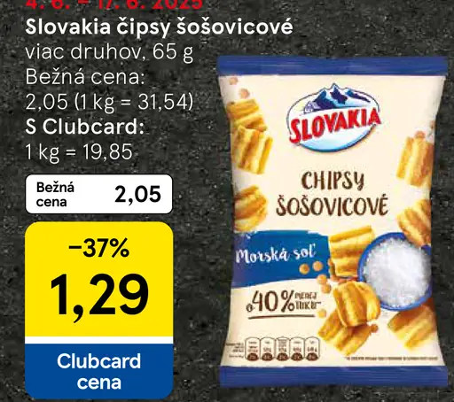 Slovakia čipsy šošovicové