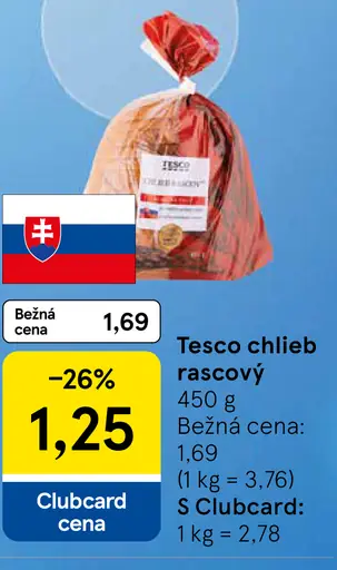 Tesco chlieb rascový