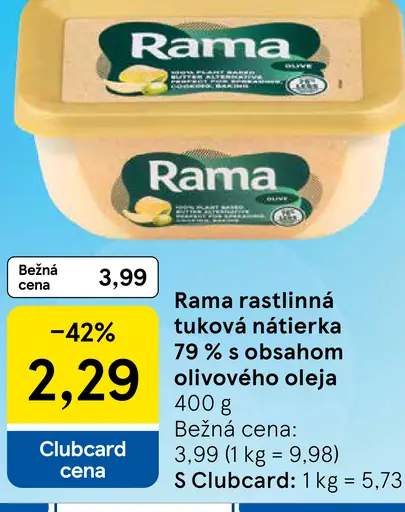 Rama rastlinná tuková nátierka