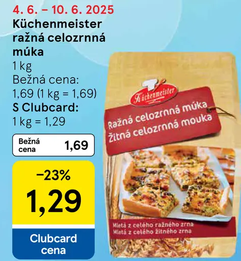 Küchenmeister ražná celozrnná múka