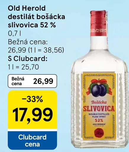 Old Herold destilát bošácka slivovica 52 %