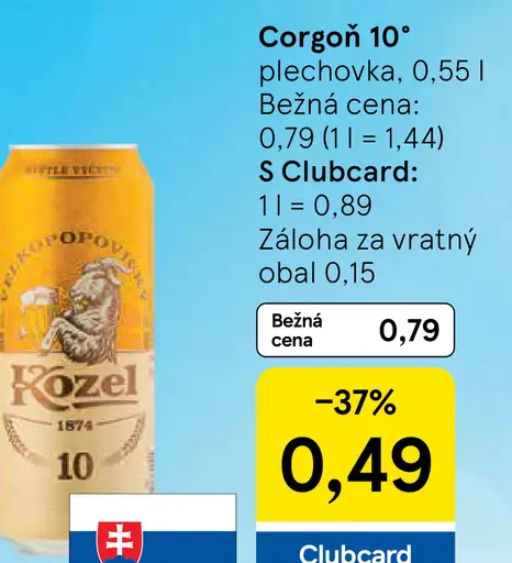 Velkopopovický Kozel 10 plechovka