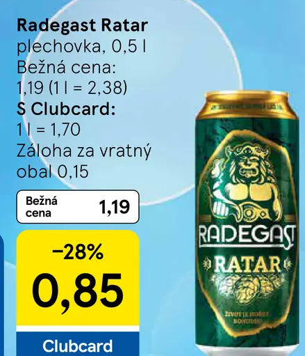Radegast plechovka