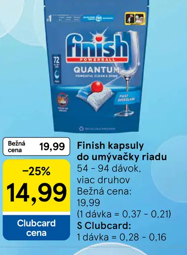 Finish Kapsuly do umývačky riadu
