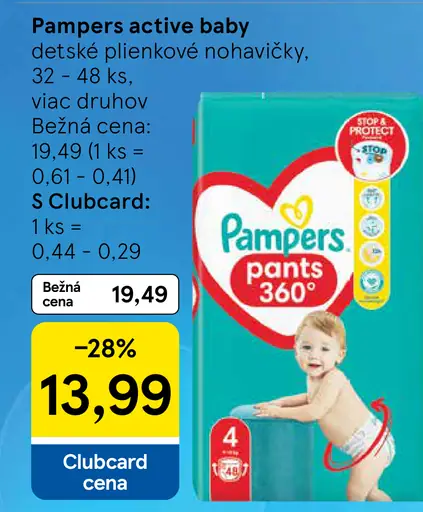 Pampers Active Baby plienkové nohavičky