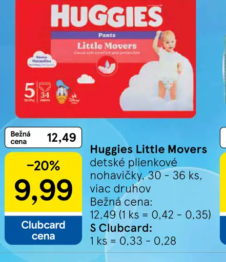 Huggies Little Movers plienkové nohavičky