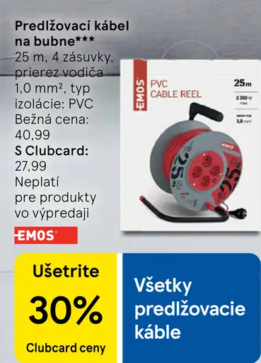 Emos Predlžovací kábel na bubne