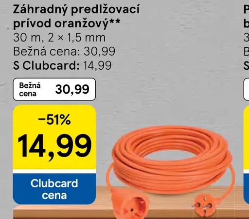 Záhradný predlžovací prívod oranžový