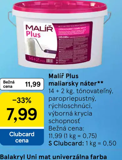 Malíř Plus maliarsky náter