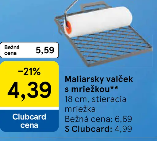 Maliarsky valček s mriežkou