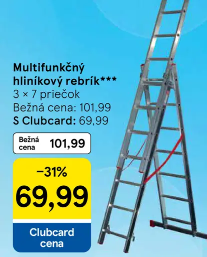 Multifunkčný hliníkový rebrík