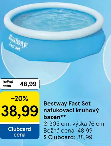 Bestway Fast Set nafukovací kruhový bazén