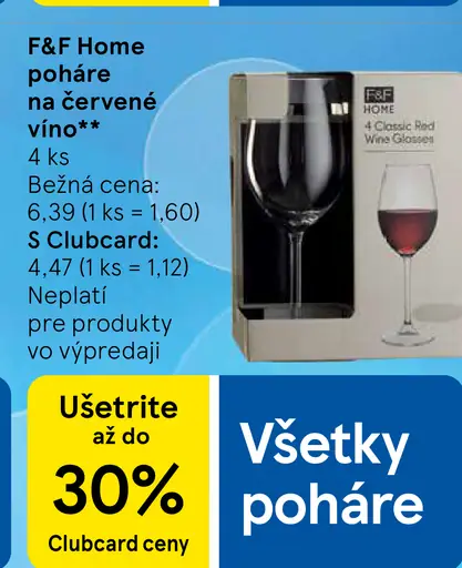 F&F Home poháre na červené víno