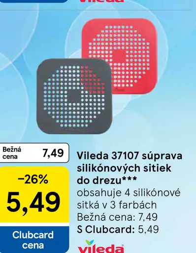 Vileda 37107 súprava silikónových sítiek do drezu