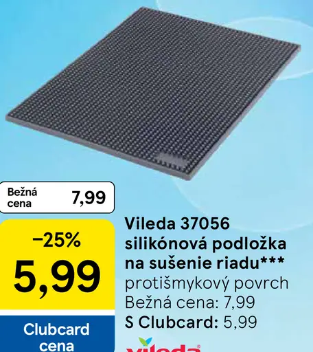 Vileda 37056 silikónová podložka na sušenie riadu