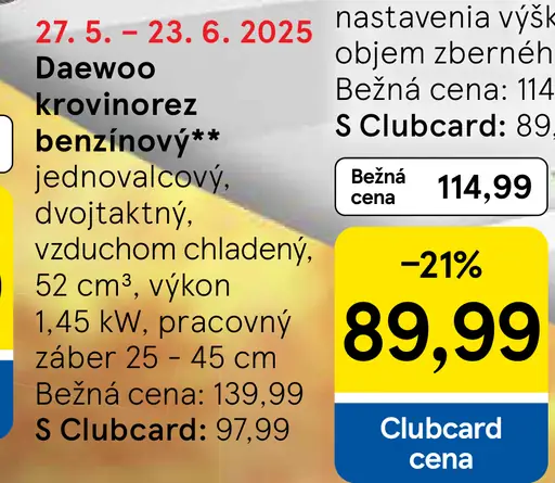 Daewoo Krovinorez benzínový