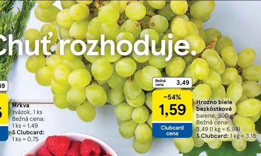 Hrozno biele bezjadierkové