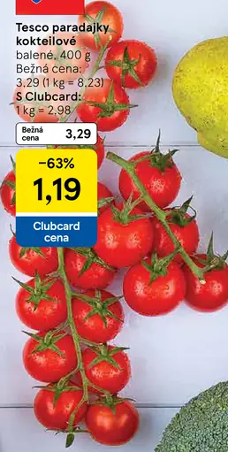 Tesco paradajky kokteilové