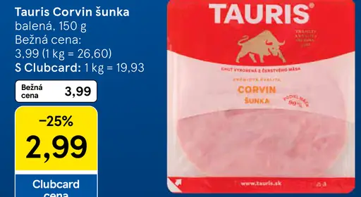 Tauris Corvin šunka balená