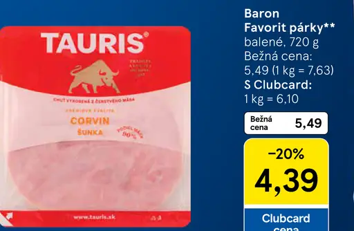 Baron Favorit párky