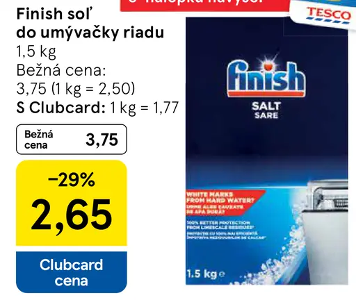 Finish Soľ do umývačky riadu