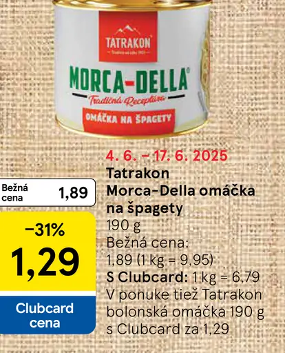 Tatarkon Morca-Della omáčka na špagety