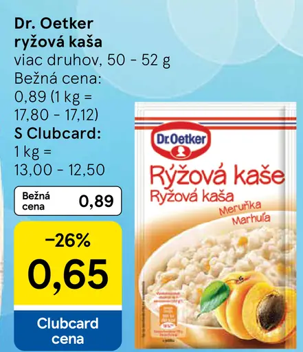 Dr. Oetker ryžová kaša