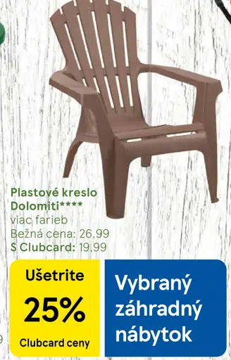 Dolomit plastové kreslo