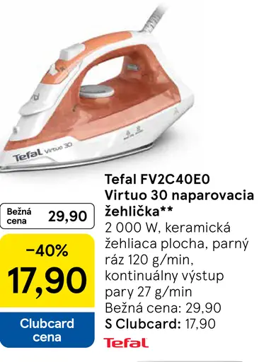 Tefal Virtuo 30 naparovacia žehlička