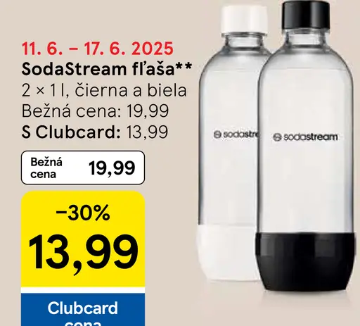 SodaStream fľaša čierna a biela