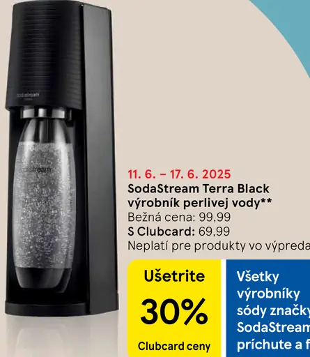 SodaStream Terra Black výrobník perlivej vody