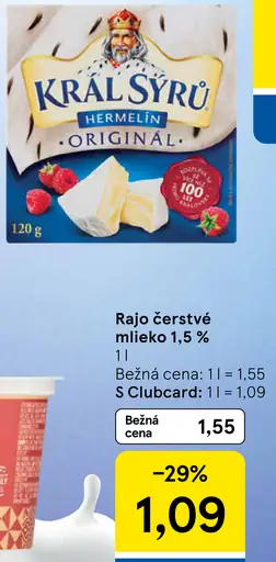 Rajo čerstvé mlieko 1,5 %