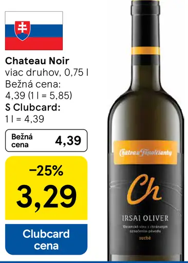 Chateau Noir Irsai Oliver víno