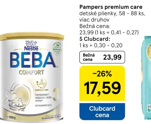 Pampers premium care detské plienky